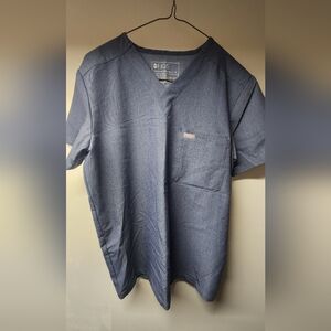 Figs Heather Denim Scrub Set